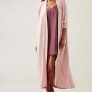 Athleta intimates Modal robe pink long duster size S